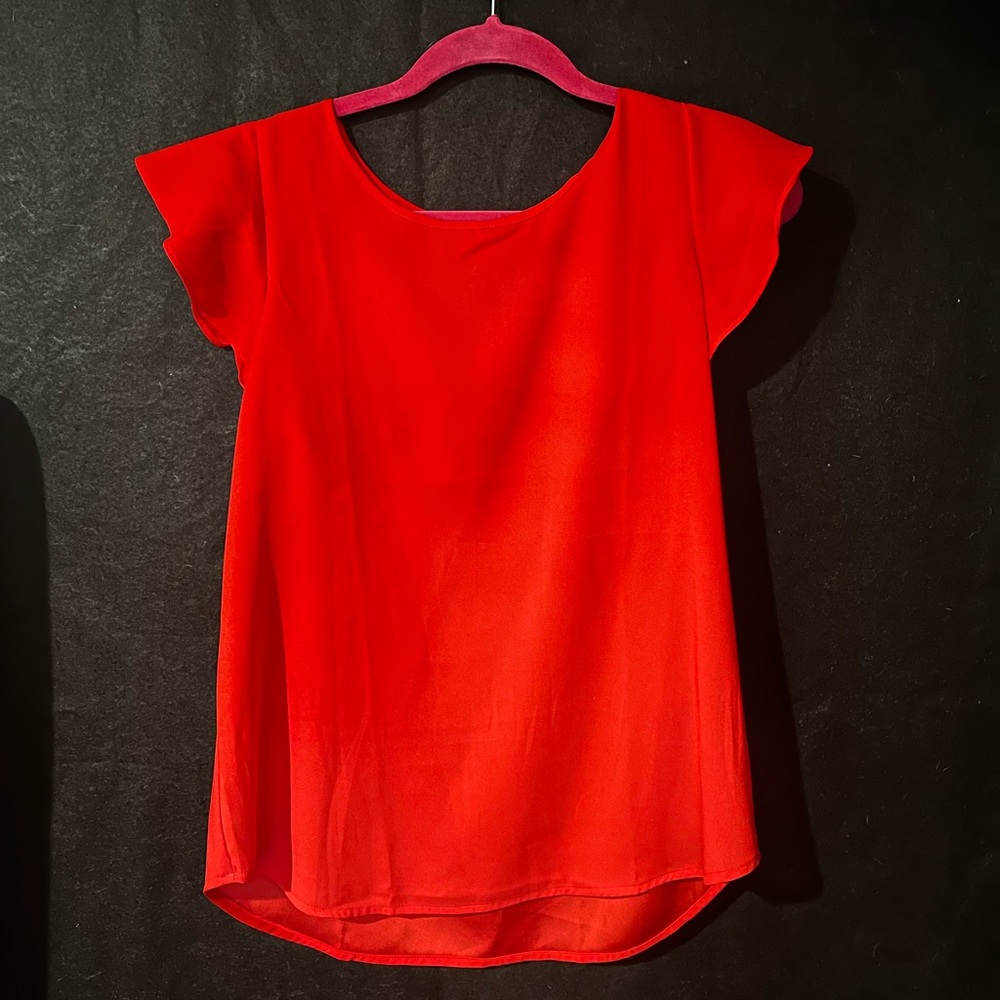 Ann Taylor Flutter Sleeve Top